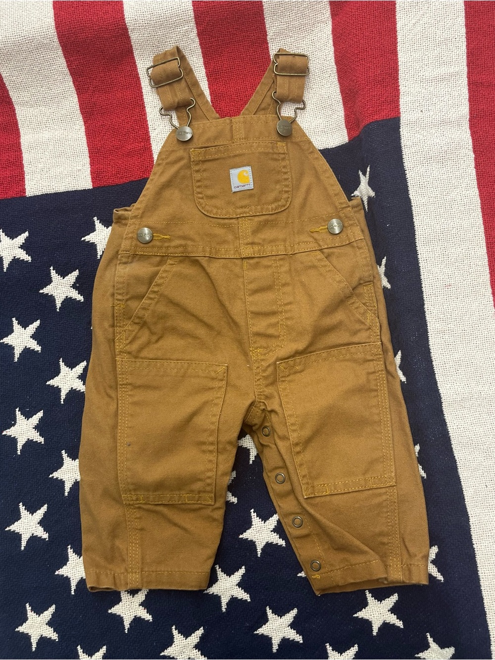 Carhartt Kids' Brown Overalls Durable Workwear Bottoms Infant Boys Size 3 Months